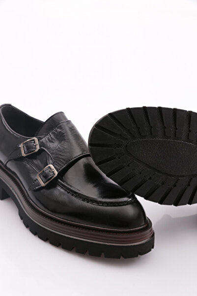 DGN Erkek Günlük Ayakkabı Hakiki Deri Siyah Rugan 10381123210