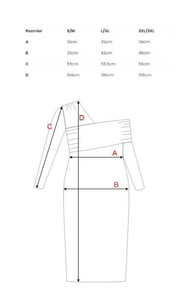 Made of Emotion Ribbed midi dress with an asymmetrical neckline