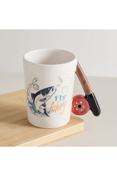 Home Box Cypher Ceramic Fishing Decal Mug 350 ml