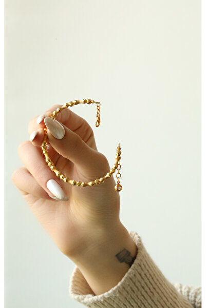 Kuyumcum 22 Ayar Altın Zarif Dorika Desenli Kelepçe