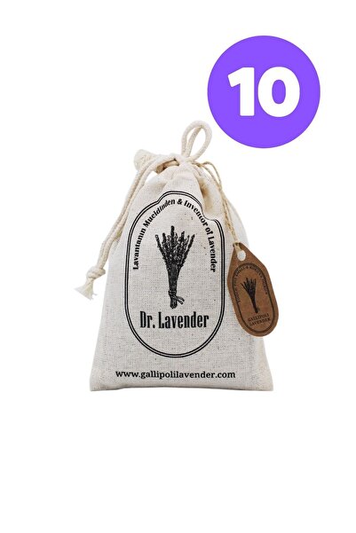 Dr.Lavender 10 Adet Dolap Kokusu Lavanta Kesesi Giysi Arası Kurutulmuş Lavant...