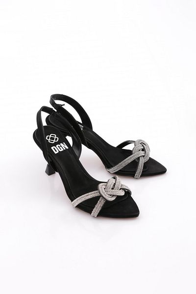 DGN Pm551-K917 Women's Stone Decorated Heeled Shoes