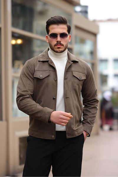 Boymen Ανδρικό σουέτ μπουφάν εποχιακό μπουφάν