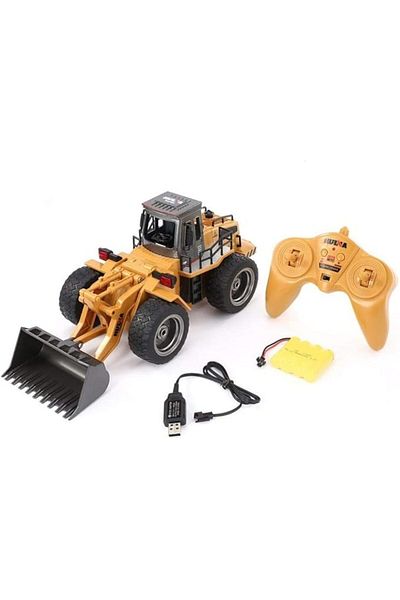 MY toys HUINA 1520 6CH RC Metal Bulldozer 1/18, 2.4GHz, RTR Front Loader, Construction Toy Vehicle