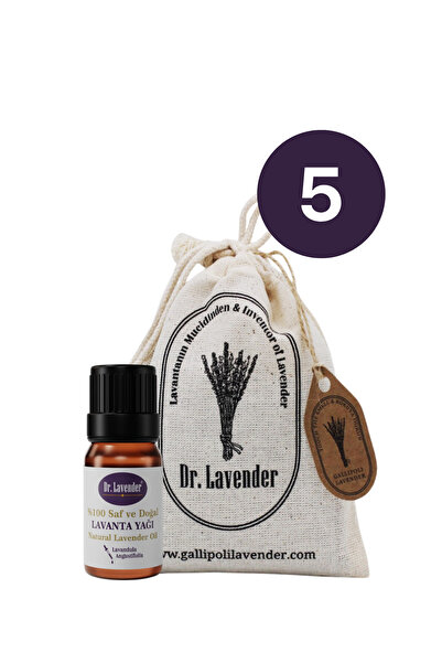 Dr.Lavender 5 Adet Dolap Kokusu Lavanta Kesesi 22 Gr. & 10 ML Lavanta Yağı