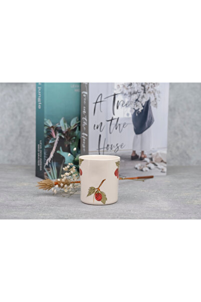 Melouro Raspberry Set of 2 Handmade Ceramic Cups with Handles, Mug