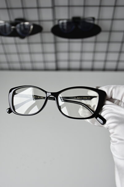 DSN Black Bone Glass Exchange 52 Ekartman Transparent Women Unisex Blue Light Protection Screen Glasses