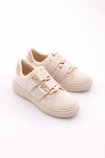 DGN Accesoriu damă Curea Pantofi pantofi cu detalii Bej Mătase 12211639101