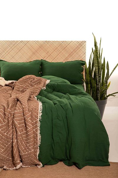 MYLASA HOME Set cuvertură dublă de muselină Cloudy Mood cu 2 straturi |   Husă de pilota, fată de pernă, cearșaf plat |