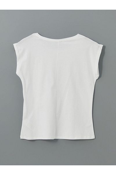 LC Waikiki Tricou de damă cu imprimeu cu decolteu rotund de sezon nou - S5LK38Z8
