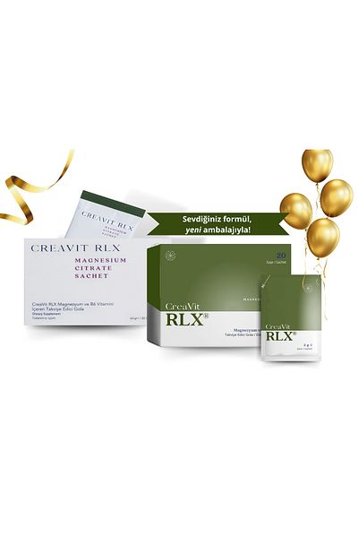 Creavit 20 Sachas Containing Rlx Magnesium And Vitamin B6.