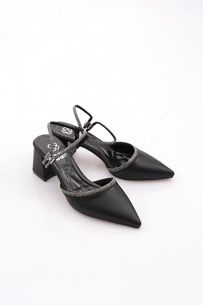 DGN Pm474-K230 Pantofi cu toc brodat cu piatră pentru femei
