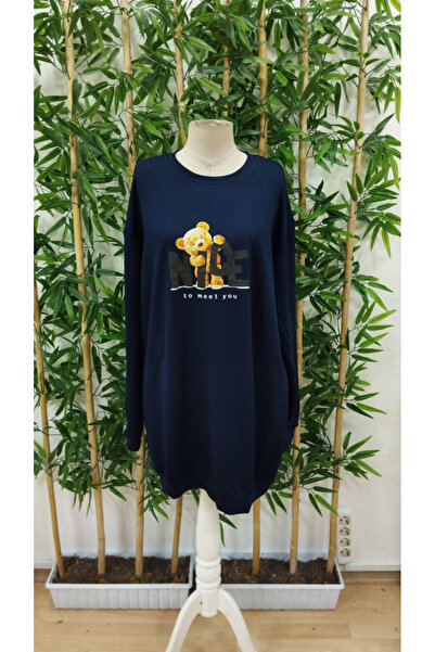 Silerra فستان نسائي بأكمام طويلة وياقة دائرية بنمط الدب من الفسكوز بخيطين من ...