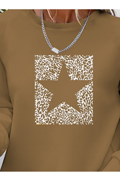 JANES Жіноча блуза з довгими рукавами, велосипедним коміром та візерунком, з ...