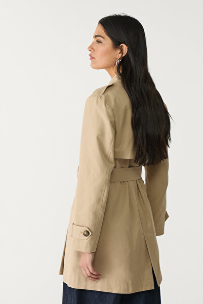 Stradivarius Kemerli basic regular fit trençkot