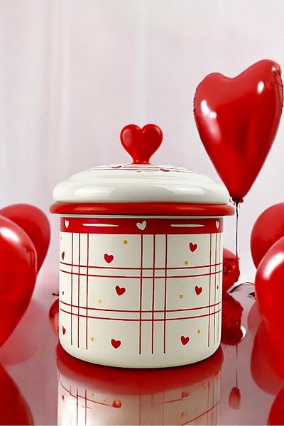 İnci Emaye 1 L Enamel Jar - Spice Bowl, Dowry, Gift, Yogurt Fermentation, Multi-Purpose Jar