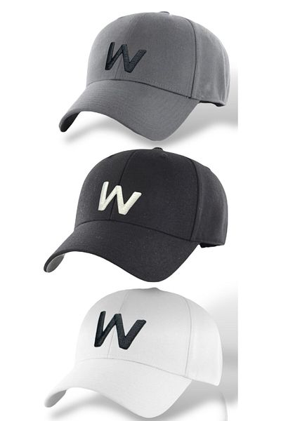 w white stars sports & wear Αθλητικό καπέλο Unisex Σετ 3 τεμαχίων Ρυθμιζόμενο σετ καπέλων με Velcro στην πλάτη