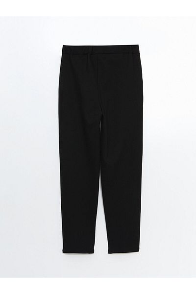 LC Waikiki Lcw Modest Black Elastic Waist Carrot Cut Women's Trousers