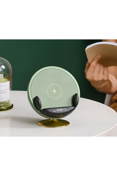 COOYA Wireless Charging Bluetooth Speaker, Subwoofer, Retro Jack,  light, Fully functional, for home
