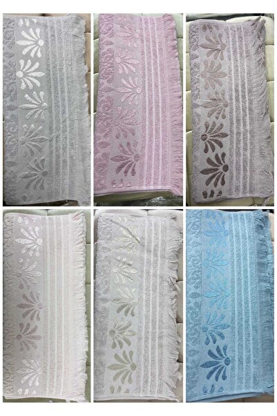 HMZ Полотенце с бахромой - Текстиль, Palmye Deeuillez, Серебряный 6 Ли, Подходит для ежедневного использования