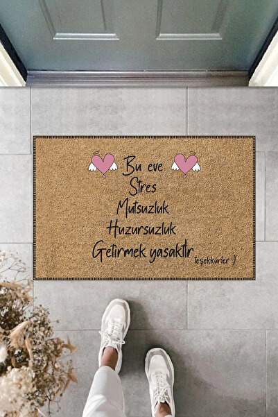 HaLıFoRuM Kapı Önü Paspası Kaymaz Taban Yıkanabilir SM-748 PEMBE