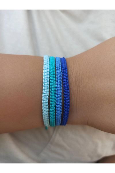 TREND Set of 4 Knitted Macrame Ip Bracelet - Sports Bracelet