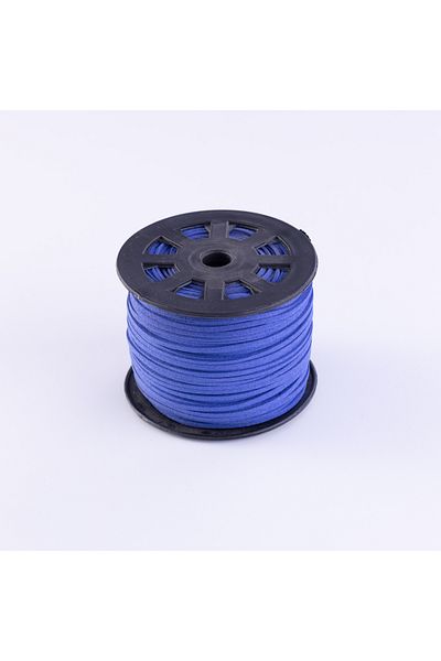 Bimotif Funie din piele intoarsa albastra, 3 mm 5 metri