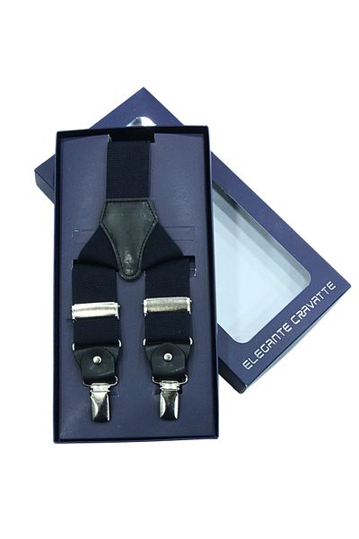 Elegante Cravatte Луксозни карирани тиранти в тъмносини цветове
