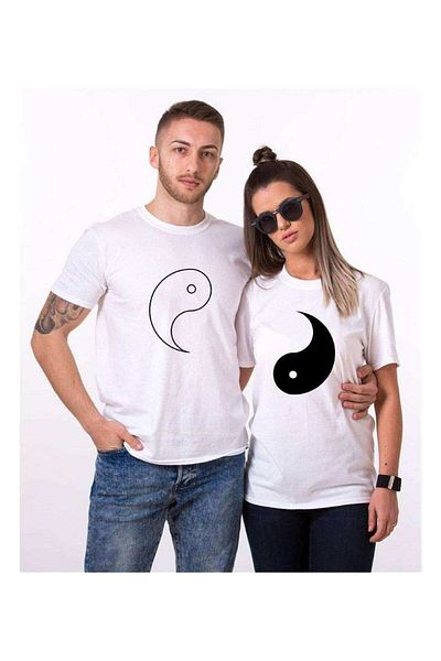 Tshirthane Dear Ying Yang T-Shirt - Couple Combination