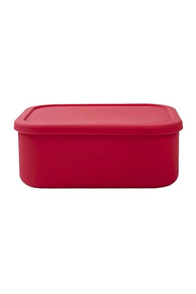 COOYA Silicone Bento Lunch Box, Leak-Proof,2100ML,Red