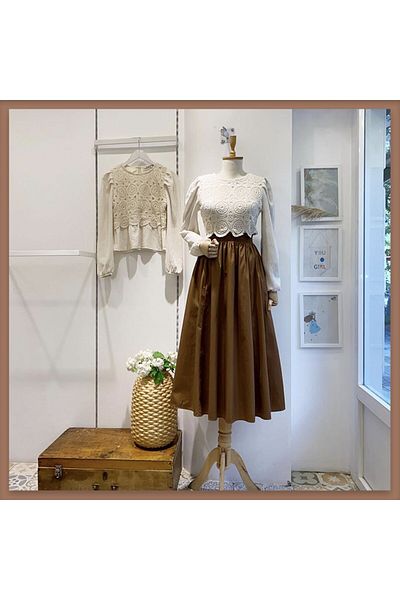 Faya Boutique ΦΟΥΣΤΑ TABA ΠΟΠΛΙΝΑ ΜΕ ΕΛΑΣΤΙΚΗ ΜΕ ΜΕΣΗ