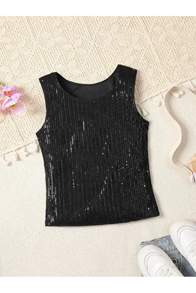 Tomac Μπλούζα για κορίτσια με παγιέτες με λαιμόκοψη