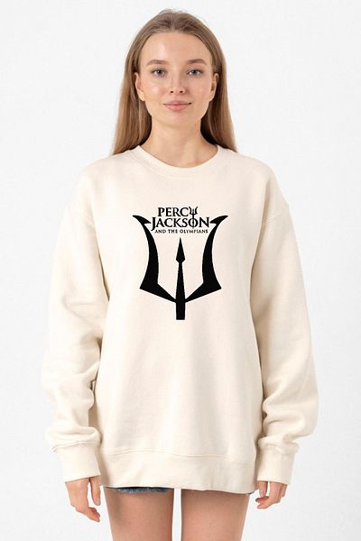 Tshirthane Percy Jackson And The Olympians Ecru Women's 2ip Sweatshirt