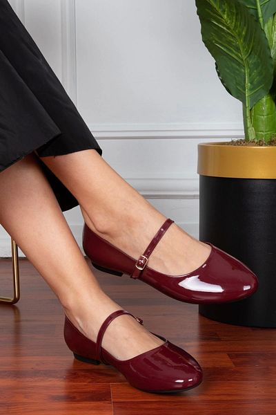 Assortie Μπαλαρίνες Claret Red λουστρίνι