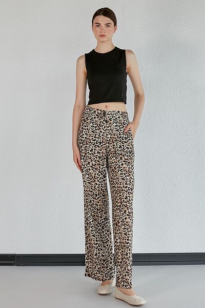 Masha Kate Leopard Patterned Trousers