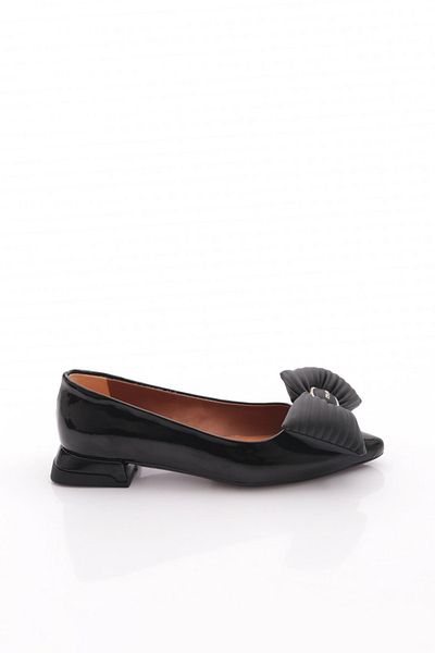 DGN 2898 Women's Bow Detailed Pointed Toe Ballerinas