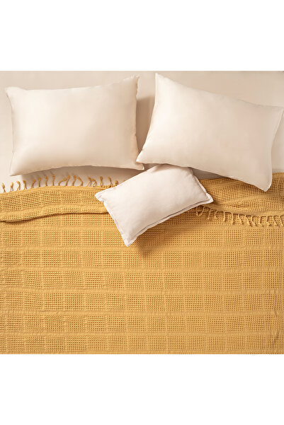 Zsa Zsa Zsu Solıd Kıng Sıze Pamuk Pike 240x220 Cm Sarı