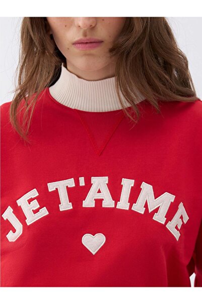 Nocturne Embroidered Comfortable Cut Sweatshirt