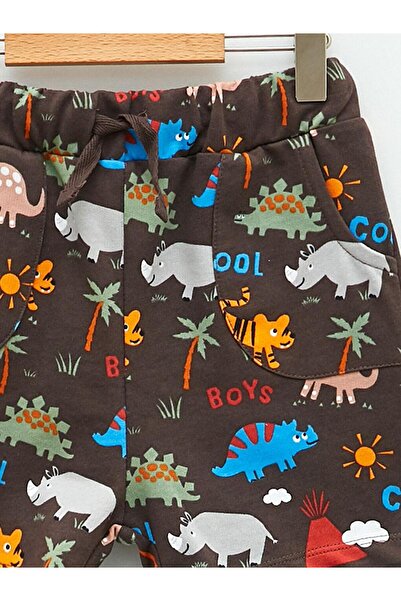 LC Waikiki Printed Baby Boy Shorts with Elastic Waist (S2)