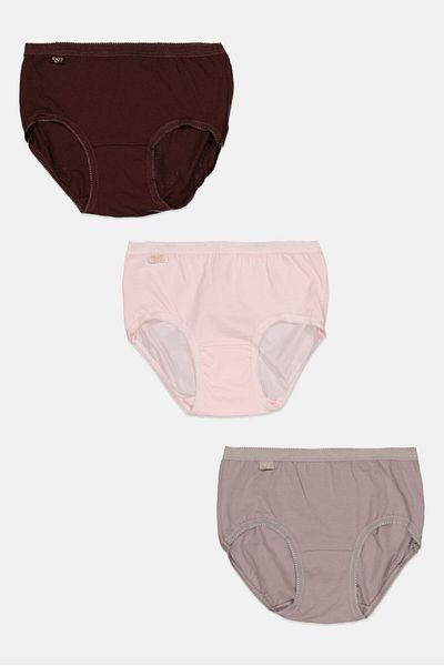 SLOGGI Women 3 Pack Plain Pantie, Pink