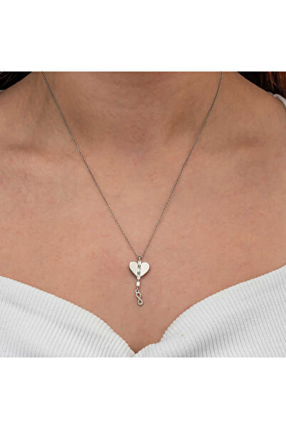 robotrend Silver Heart Infinity Women's Necklace