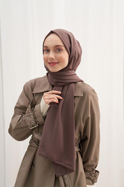 carell Soft Brown Colored Compact Shawl
