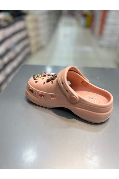 Akınal Bella High Sole Children's Stoned Closed Front Slippers