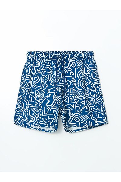 LC Waikiki Xside Blue Short Length Patterned Men's Swim Shorts