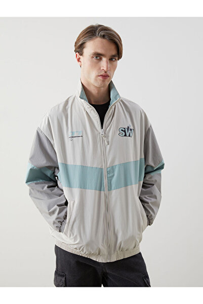 LC Waikiki XSIDE Gri Standart Kalıp Dik Yaka Erkek Mont