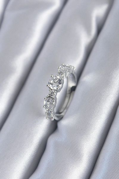 Skygo Silver Color Zircon Stone Women's Ring