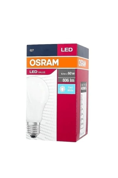 Osram Led Value Ampul Beyaz Işık 8.5 W 60Watt 5 Adet