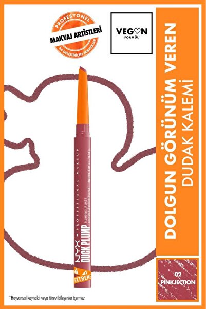 NYX Professional Makeup Duck Plump Dolgun Görünüm Veren Dudak Kalemi - 02 Pin...