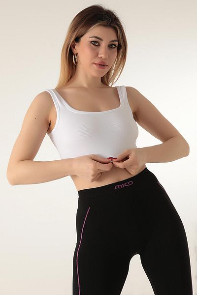 Miorre Thick Strap Ribbed Sports Bra