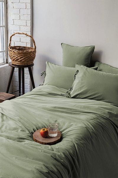 İssimo Home طقم سرير مزدوج من Savanna Forest 210 TC (83 خيط) من القطن المغسول بنسبة 100% من قماش البوبلين